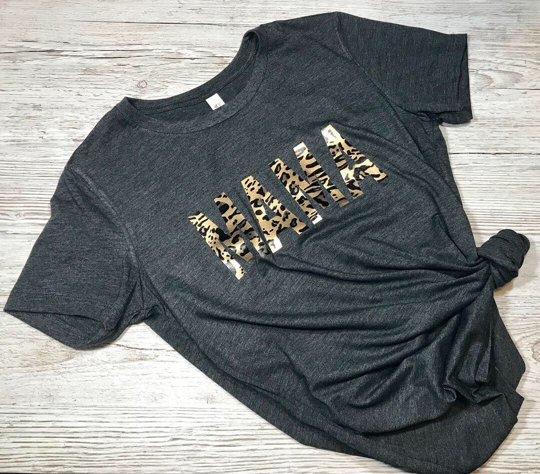 Leopard Print Mama T-Shirt